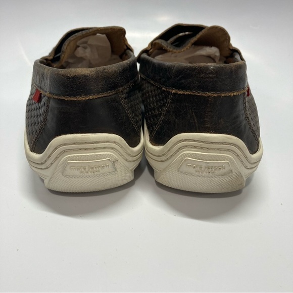 Marc Joseph brown basket weave embossed leather loafers size 10.5 - Picture 4 of 9